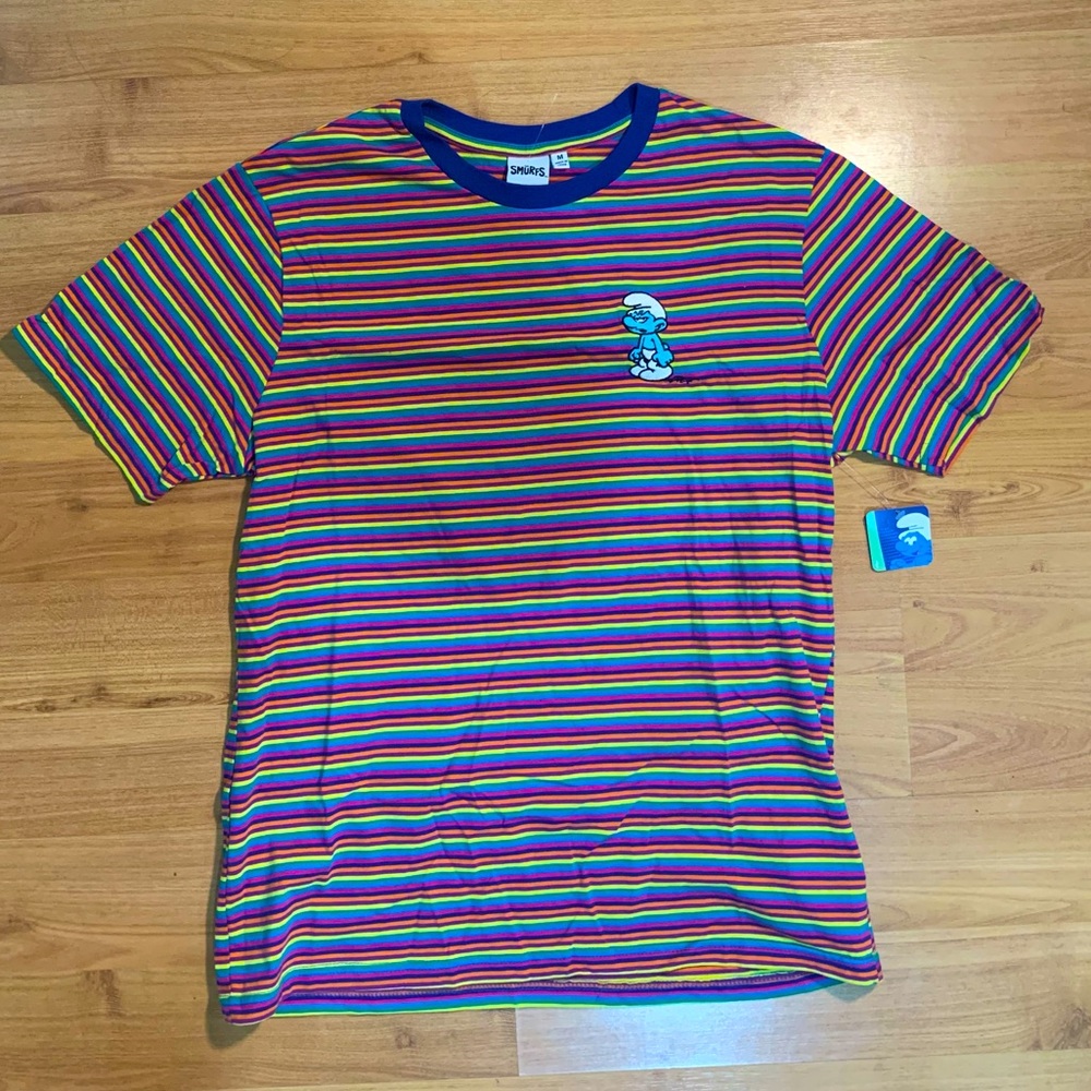 Striped Rainbow Smurfs T-Shirt